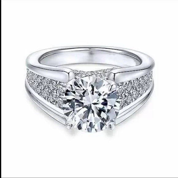 New Women’s 925 Silver Beautiful Diamond Ring - Picture 3 of 6